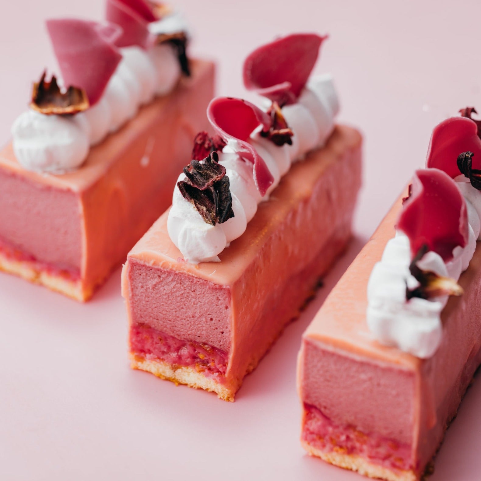 Women's Day White Chocolate & Strawberry Mousse Terrine