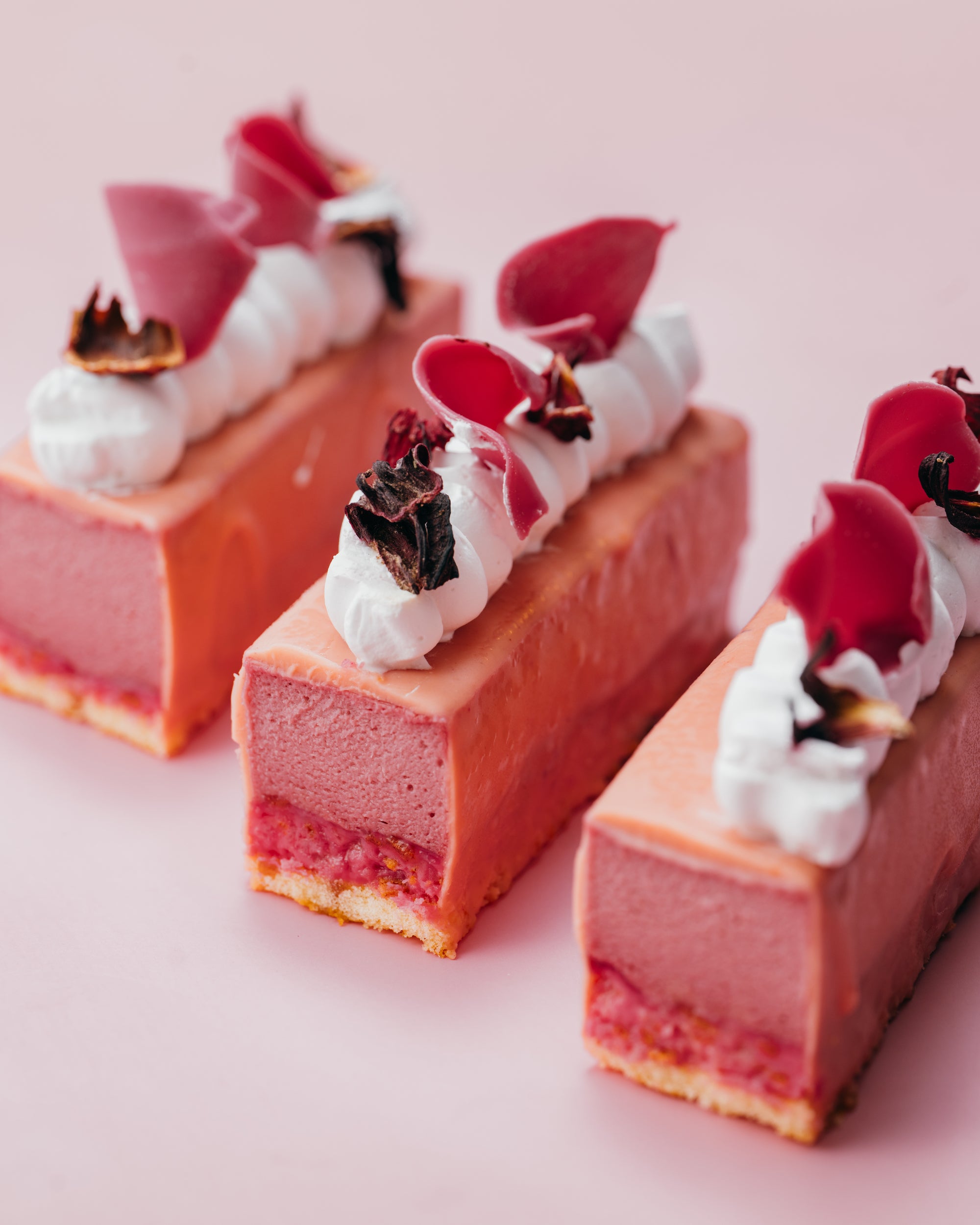 Women's Day White Chocolate & Strawberry Mousse Terrine