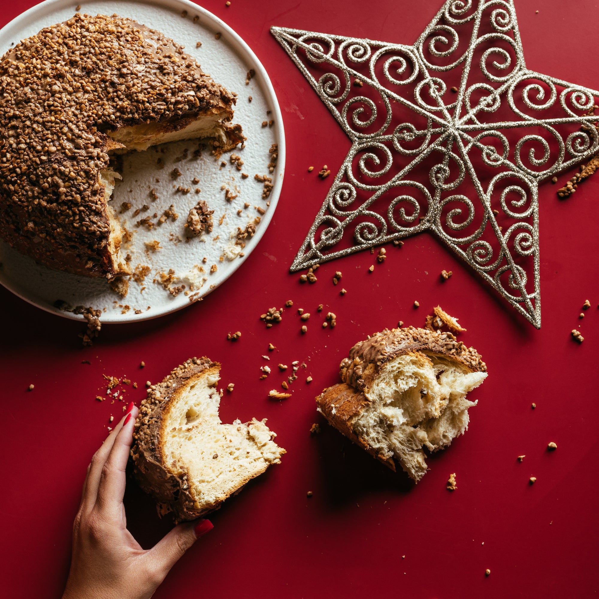 Christmas Milk Chocolate Brioche Cake