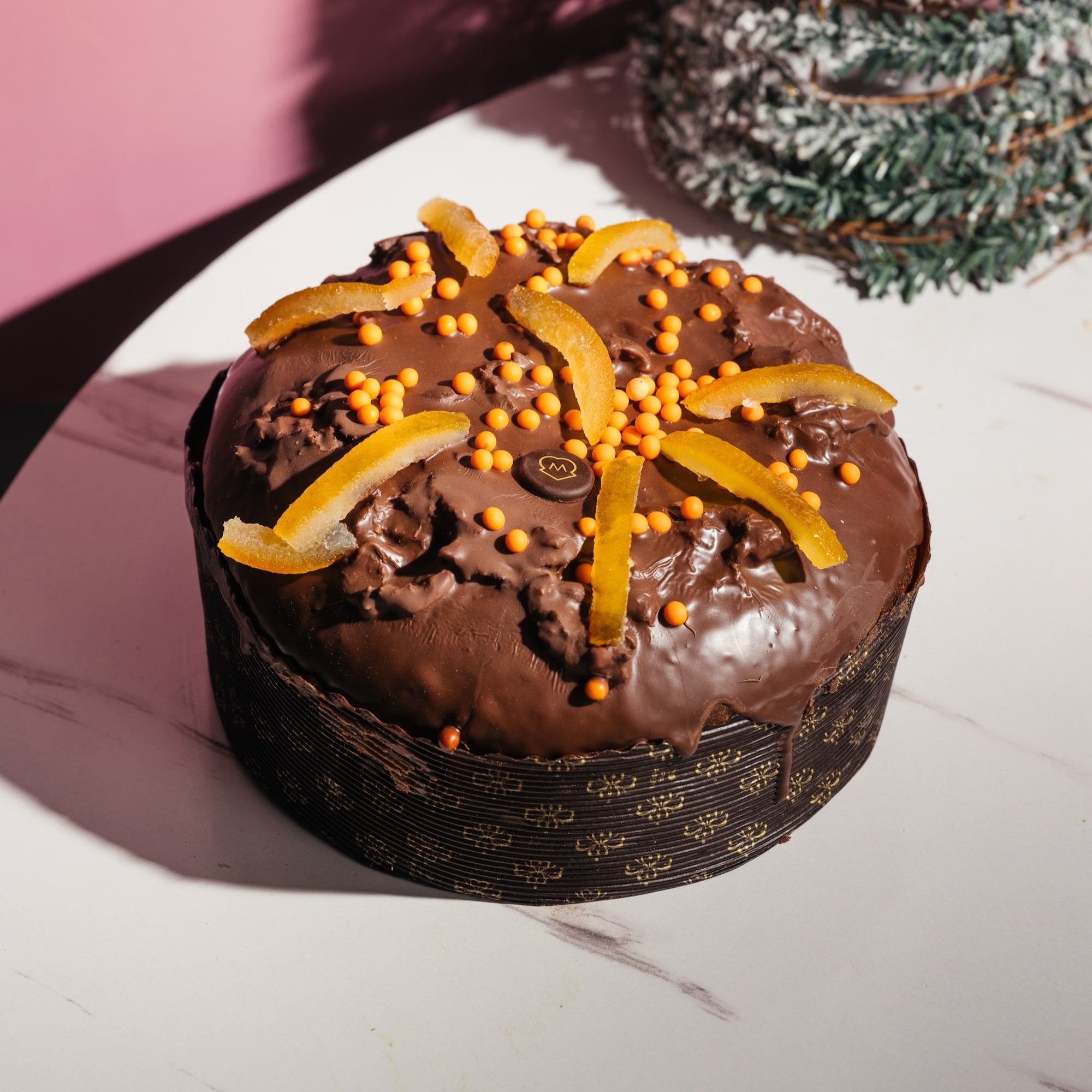 Christmas Milk Chocolate & Orange Brioche Cake