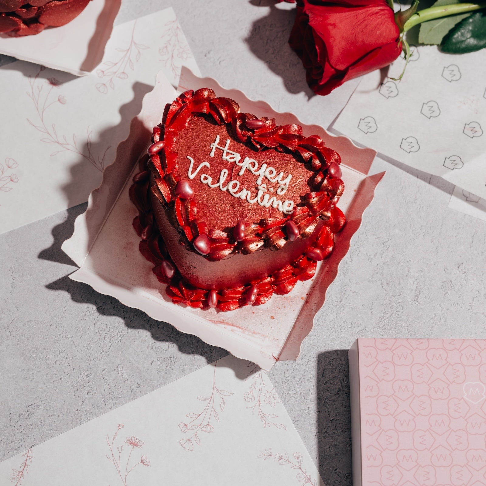 Mini Heart Shaped Valentines Cake