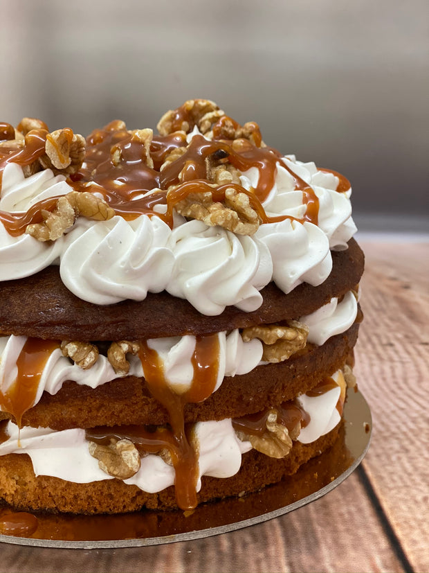 Sticky Toffee & Walnut vanilla bean cake