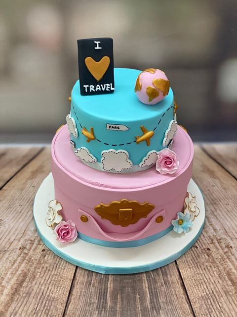 Little Bit of Heaven Bakery - Birthday travel cake🎂. . . . #travel #cake  #birthday #themed #design #custom #art #yummy #tasty #beautiful #love  #baker #bakery #ordernow #delivery #clermontflorida #lakecountyfl  #orlandoflorida #orlando #florida ...